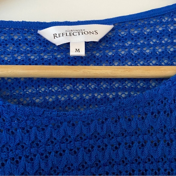 NORTHERN REFLECTIONS ROYAL BLUE LACE LONG SLEEVED TOP, MEDIUM - Picture 7 of 13